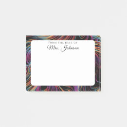 Moderne Abstracte Gekrulde Regenboog Patroon Leraa Post-it® Notes