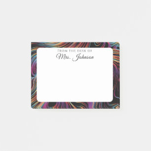 Moderne Abstracte Gekrulde Regenboog Patroon Leraa Post-it® Notes
