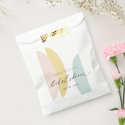 Moderne Abstracte Gele Blush Aqua Vrijgezellenfees Bedankzakje (Gezegeld)