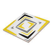 Moderne Abstracte Gele Grijs Tegeltje (Zijkant)