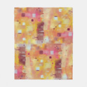 Moderne Abstracte gele Waterverf kunst Fleece Deken (Voorkant)