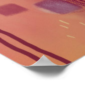 Moderne Abstracte gele Waterverf Poster (Hoek)