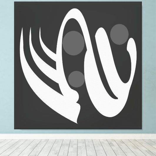 moderne abstracte geometrie canvas afdruk (Insitu (Houten vloer))