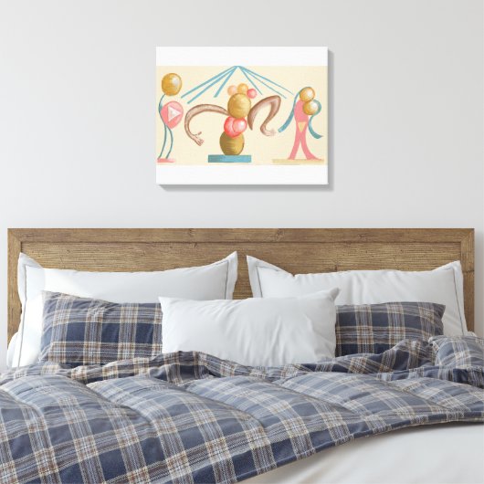 Moderne Abstracte geometrie Canvas Afdruk (Insitu (Slaapkamer))