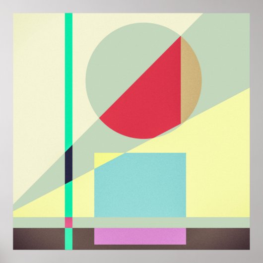 Moderne Abstracte geometrische afdrukken Poster (Voorkant)