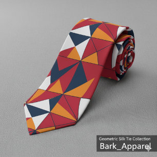 Moderne Abstracte Geometrische Bladeren Patroon Stropdas