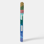 Moderne abstracte geometrische blauwe roze cirkel Case-Mate iPhone case (Achterkant / Rechts)
