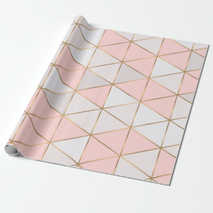 Moderne Abstracte Geometrische Driehoeken Perzik G Cadeaupapier