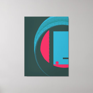 Moderne Abstracte Geometrische Echo Canvas Afdruk