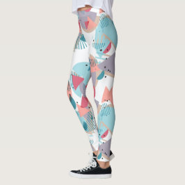 Moderne Abstracte Geometrische Hip 50s Art Pattern Leggings