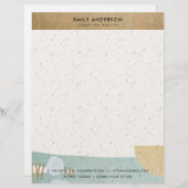 MODERNE ABSTRACTE GEOMETRISCHE KERAMISCHE TEXTUUR BRIEFHOOFD (Voorkant / Achterkant)