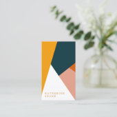 Moderne abstracte geometrische kleurenblokpatroon visitekaartje (Staand voorkant)