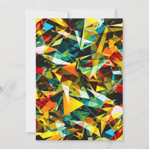 Moderne Abstracte Geometrische Kleurrijke Kristal Feestdagenkaart