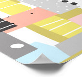 moderne abstracte geometrische kunst poster (Hoek)