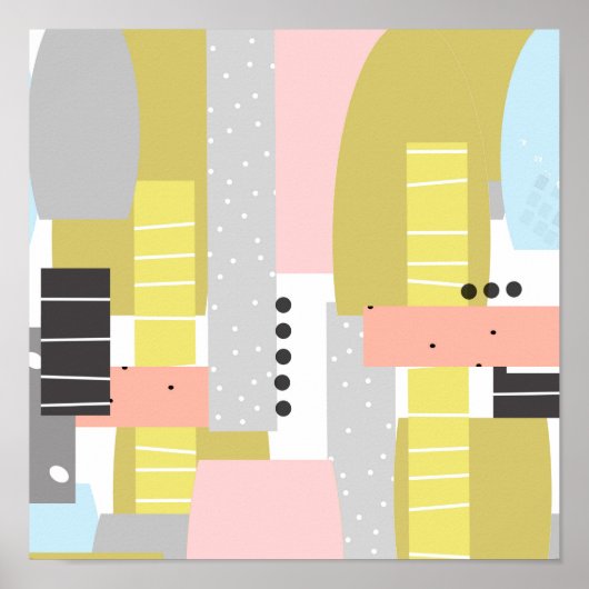 moderne abstracte geometrische kunst poster (Voorkant)