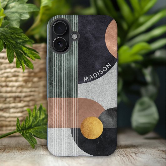 Moderne Abstracte Geometrische Marmeren Aangepaste Case-Mate iPhone Case