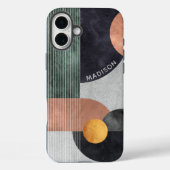 Moderne Abstracte Geometrische Marmeren Aangepaste Case-Mate iPhone Case (Achterkant)