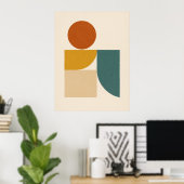 Moderne Abstracte geometrische minimalist Poster (Thuiskantoor)