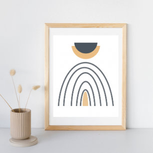 Moderne Abstracte geometrische minimalistische Pos Poster