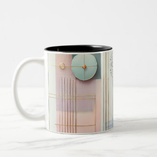Moderne Abstracte geometrische Mok met pastelontwe