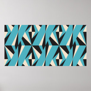 Moderne abstracte geometrische naadloze patronen m poster