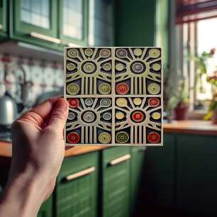 Moderne Abstracte geometrische symmetrie uit het m Tegeltje