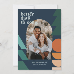 Moderne abstracte geometrische tekenfeestfoto feestdagenkaart