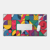 Moderne Abstracte geometrische vormen Bureaumat (Keyboard & Muis)