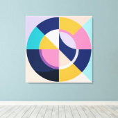 Moderne Abstracte geometrische vormen Canvas Afdruk (Insitu (Houten vloer))