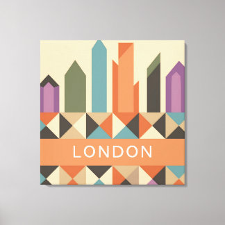 Moderne Abstracte geometrische vormen in Londen Canvas Afdruk