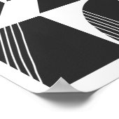 Moderne Abstracte geometrische vormen | Zwart-wit Poster (Hoek)