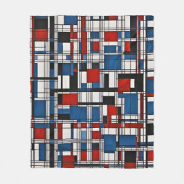 Moderne Abstracte geometrische wandkunst Fleece Deken