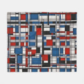 Moderne Abstracte geometrische wandkunst Fleece Deken (Voorkant (Horizontaal))