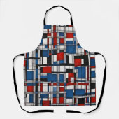 Moderne Abstracte geometrische wandkunst Schort (Voorkant)