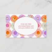 Moderne Abstracte geometrische Waterverf Circles B Visitekaartje (Achterkant)