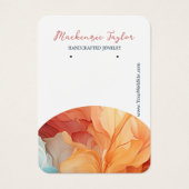 Moderne Abstracte gepersonaliseerde oorbel display Visitekaartje (Voorkant)