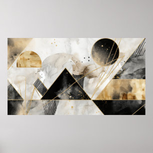 Moderne abstracte geschilderde achtergrond poster