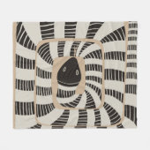 Moderne Abstracte Gestreepte Snake Neutrale Kleure Fleece Deken (Voorkant (Horizontaal))