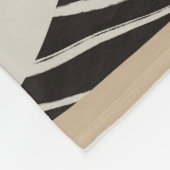 Moderne Abstracte Gestreepte Snake Neutrale Kleure Fleece Deken (Hoek)