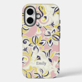 Moderne Abstracte Girley Floral gepersonaliseerde  Case-Mate iPhone Case (Achterkant)