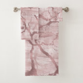 Moderne Abstracte Glam Marble Roos Roze Bad Handdoek (Insitu)