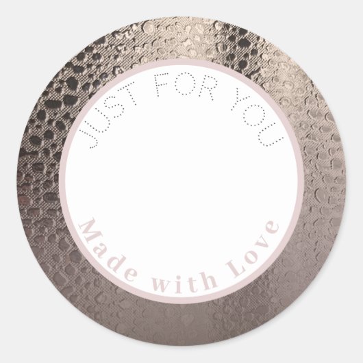 Moderne Abstracte Glam Roze Goud Make-up Labels (Voorkant)