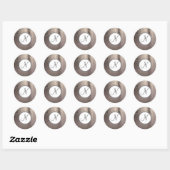 Moderne Abstracte Glam Silver Pink Blush Roos Gold Ronde Sticker (Vel)
