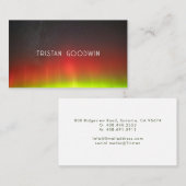 Moderne Abstracte gloed minimalistisch Visitekaartje (Voorkant / Achterkant)
