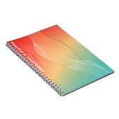 Moderne Abstracte Golf Design | Gradiënt Notitieboek (Rechterzijde)