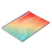 Moderne Abstracte Golf Design | Gradiënt Notitieboek (Linkerzijde)
