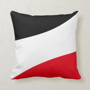 Moderne Abstracte golven in zwart-wit Kussen