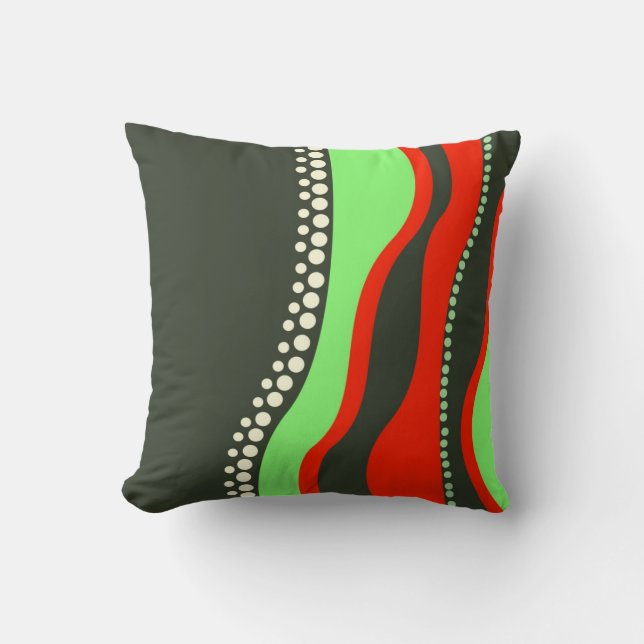 Moderne Abstracte Golven Kussen / Pillow (Voorkant)