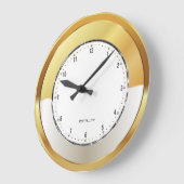Moderne abstracte goudachtergrond grote klok (Hoek)
