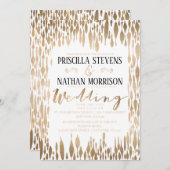 Moderne Abstracte gouden Teardrop Brushstrokes bru Kaart (Voorkant / Achterkant)